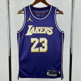 25-26 Lakers JAMES #23 Purple Top Quality Hot Pressing NBA Jersey (Trapeze Edition) 飞人版