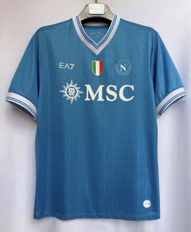 2025/26 Mens  Napoli blue Fourth away 1：1 soccer jersey