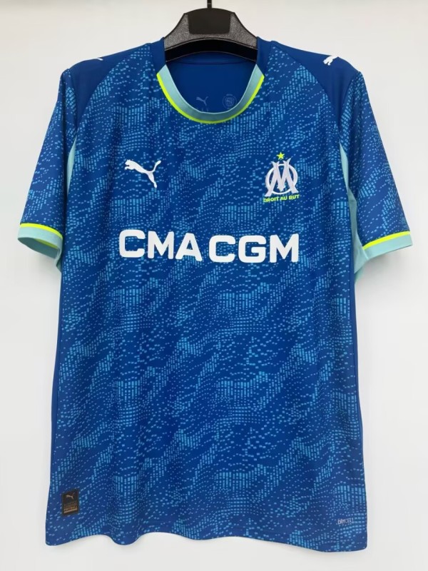 2025-26 Mens Marseille Third away 1：1 blue soccer jersey
