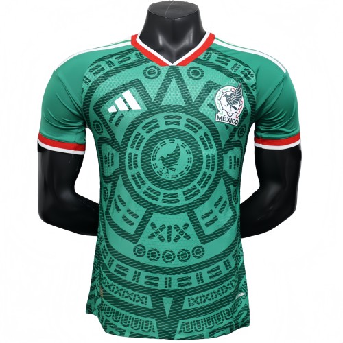 2025-26  Mens Mexico home green Player version soccer jersey