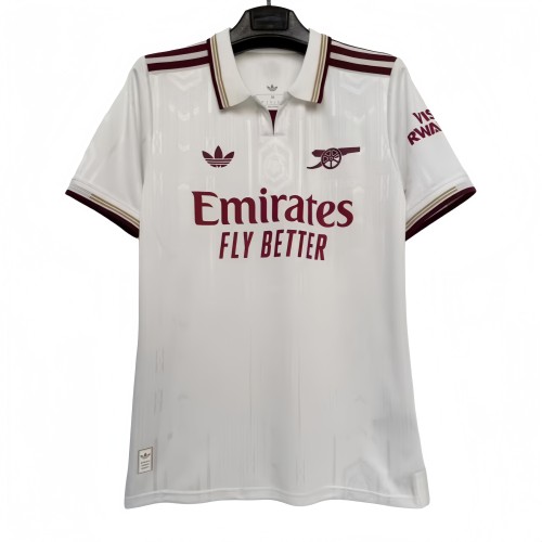 2025-26 Mens Arsenal white Third away 1：1 soccer Jersey