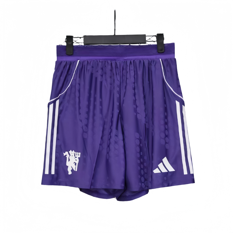 2025-26  Mens Manchester United AWAY Purple player Shorts Pants