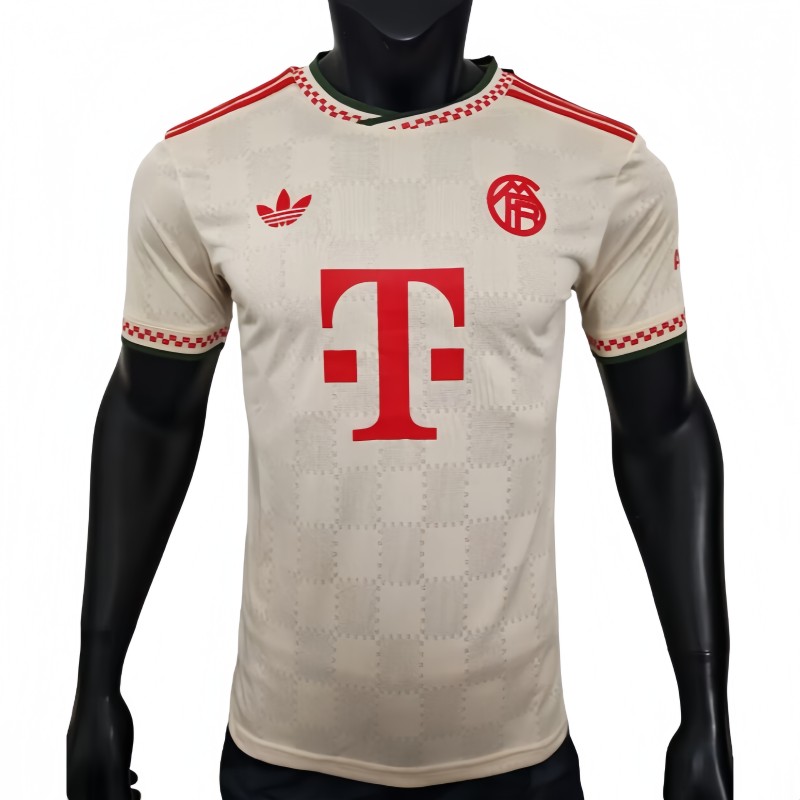 2025-26 Mens Bayern Munich  yellow Player Version  Soccer Jersey