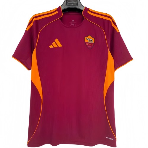 2025-26 Mens Roma 1:1 home red soccer Jersey