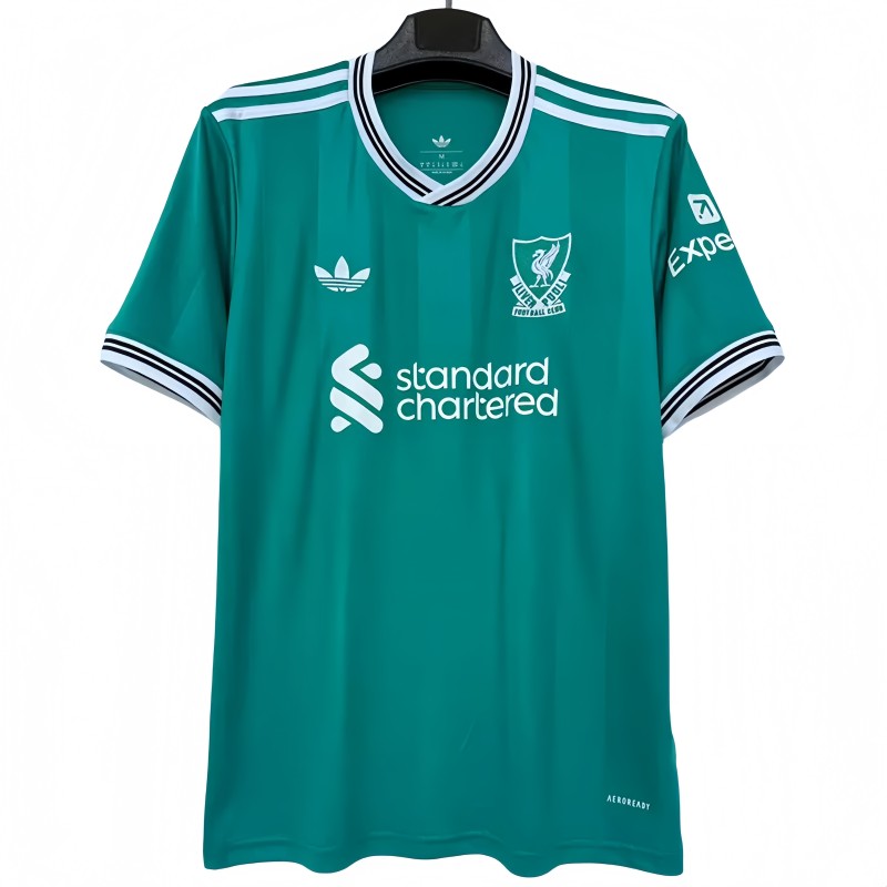 2025-26 Mens LIV third away 1:1 green Soccer Jersey