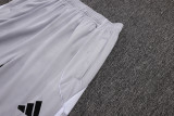2025-26 Mens Real  Madrid off-white gray  Half-pull Training Suit