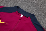 2025-26 Mens Barcelona rose pink Half Pull Tracksuit suit