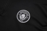 2025-26 Mens Manchester City black Half-pull Tracksuit suit