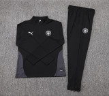 2025-26 Mens Manchester City black Half-pull Tracksuit suit