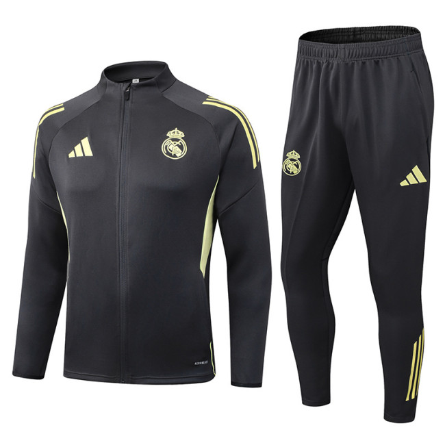 2025-26 Mens Real Madrid dark gray  Jacket Training Suit