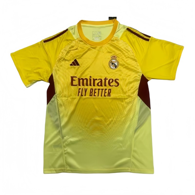 2025-26 Men  Real Madrid Goalkeeper yellow  soccer Jerseys