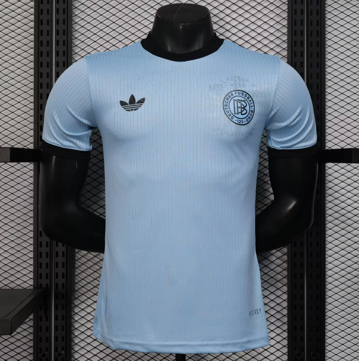 2025-26 Mens Germany 125th Anniversary Light Blue Goalkeeper Player Soccer Jersey