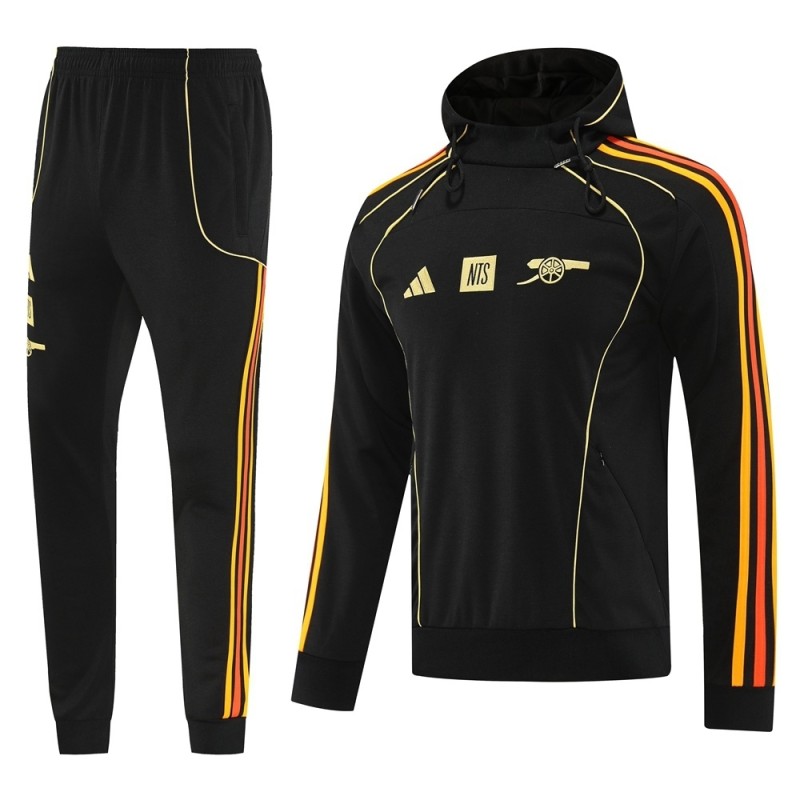 2025/26 Mens Arsenal black  hoodie Tracksuit