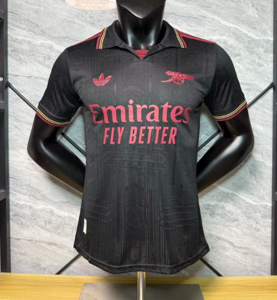 2025-26  Mens Arsenal black Player version soccer Jersey