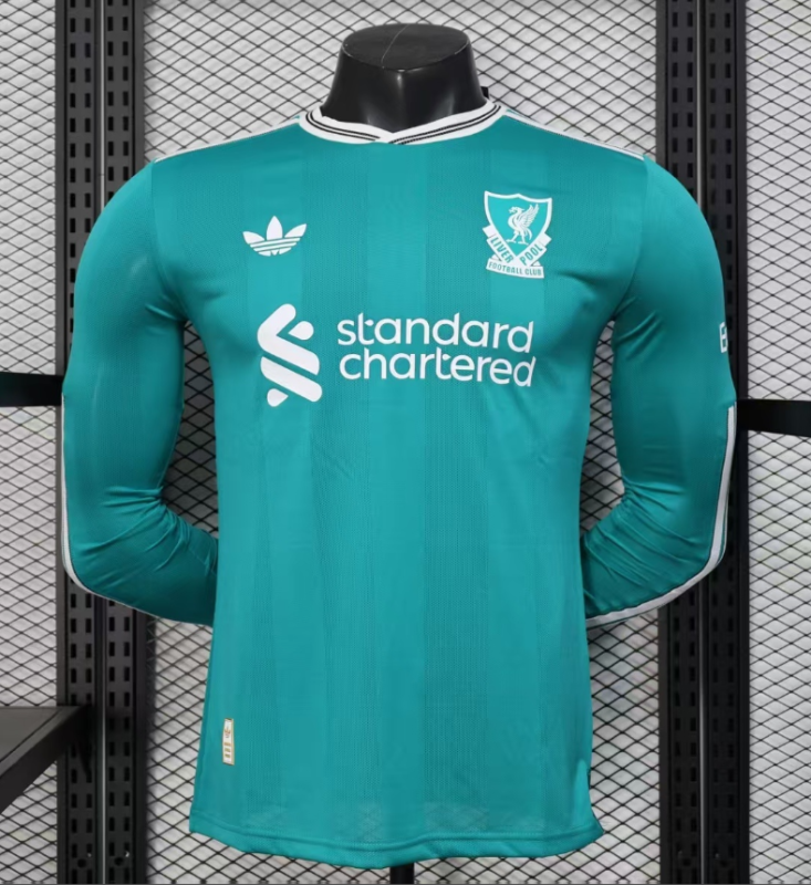 2025-26 Mens LIV third away Long Sleeve Player Version Soccer Jersey