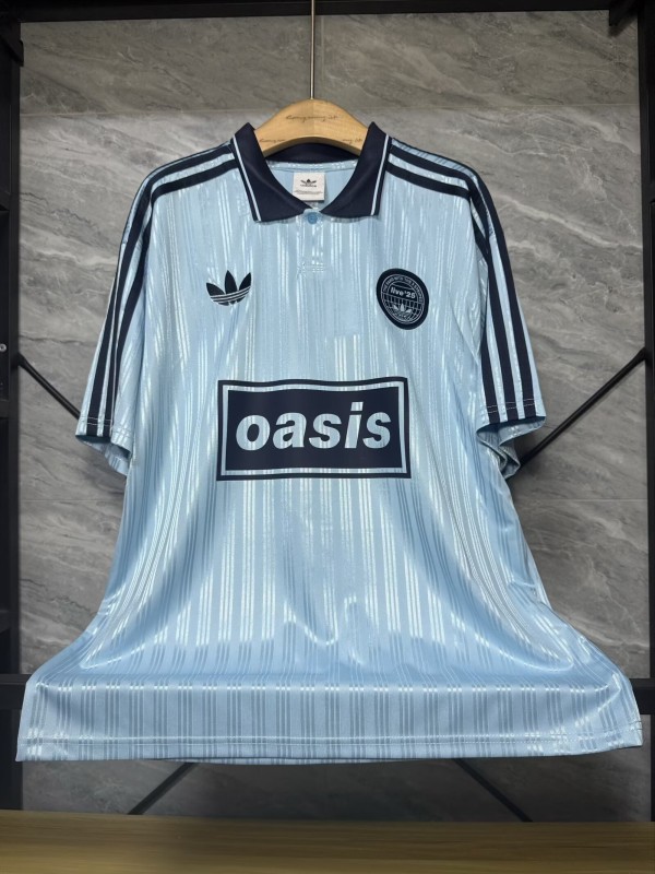 2025-26 Mens Oasis blue Player version #25 soccer jersey