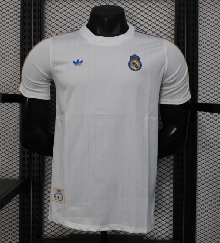 2025-26 Mens Real Madrid  Player casual style white soccer jersey