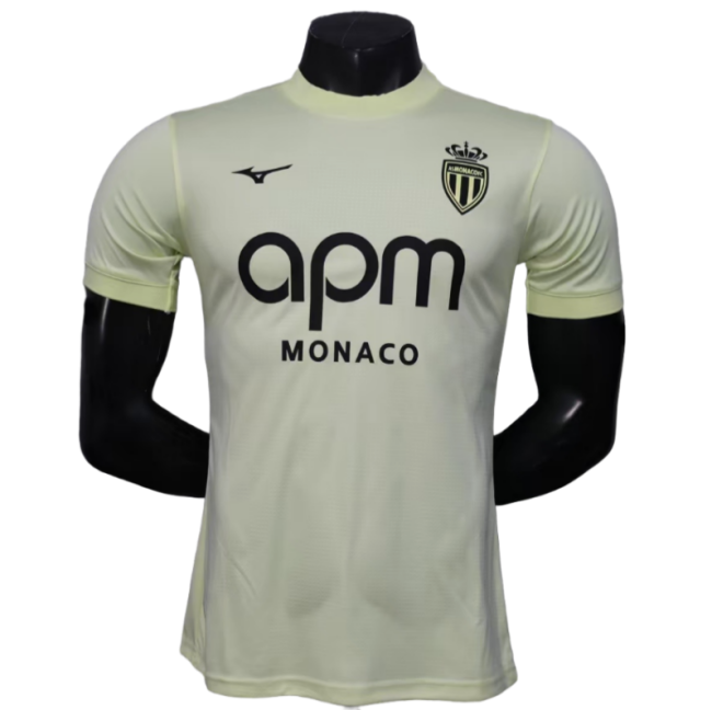 2025-26 Mens  AS Monaco away  white  Player version soccer Jersey