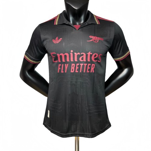 2025-26  Mens Arsenal black Player version soccer Jersey