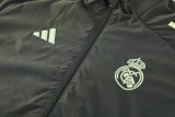 2025-26 Mens Real Madrid dark green windbreaker suit