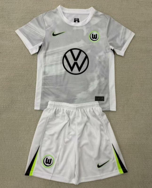 2025-26 Kids Wolfsburg away soccer jersey