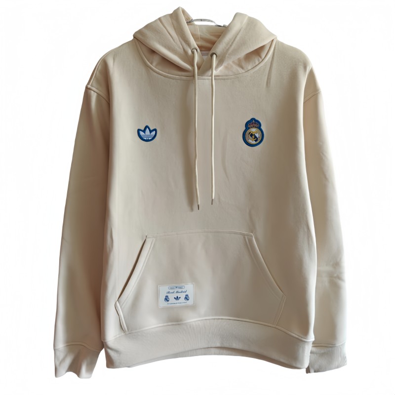 2025-26 Mens Real Madrid Khaki Hoodie Jersey