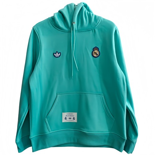2025-26 Mens Real Madrid  Light green Hoodie Jersey