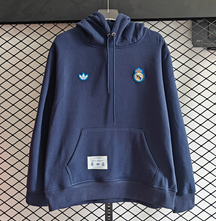 2025-26 Mens Real Madrid Royal blue Hoodie Jersey
