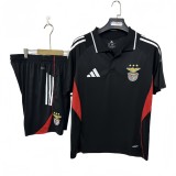 2025-26 Mens Benfica  black polo Training Short Suit