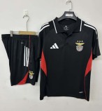 2025-26 Mens Benfica  black polo Training Short Suit