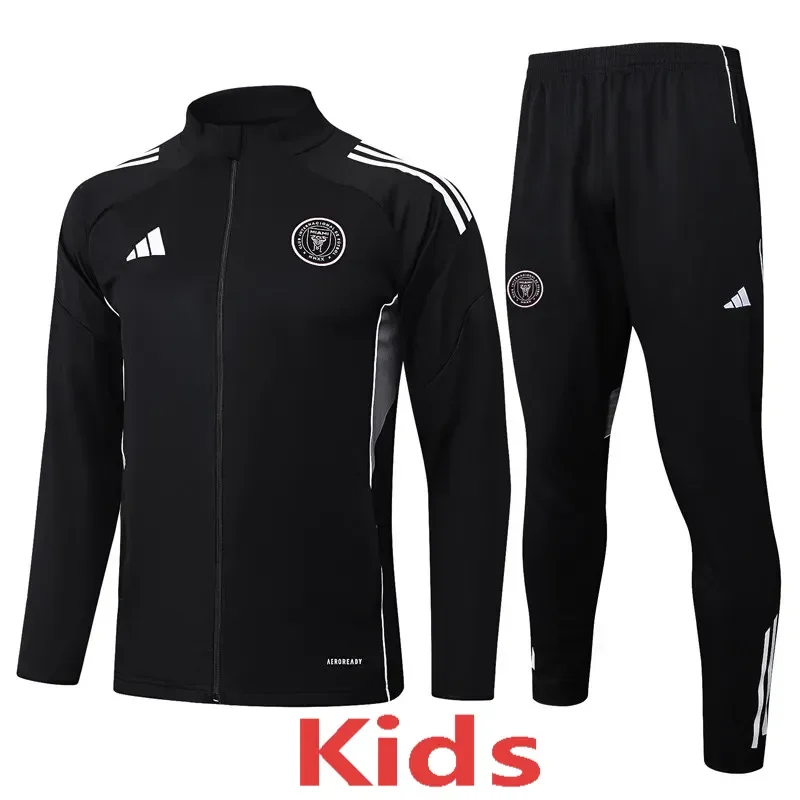 2025-26 Kids Inter Miami Black  Jacket Tracksuit