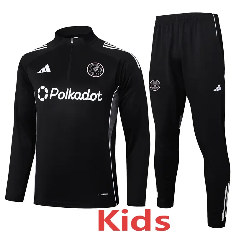 2025-26 Kids  Inter Miami Jacket Black Training Suit