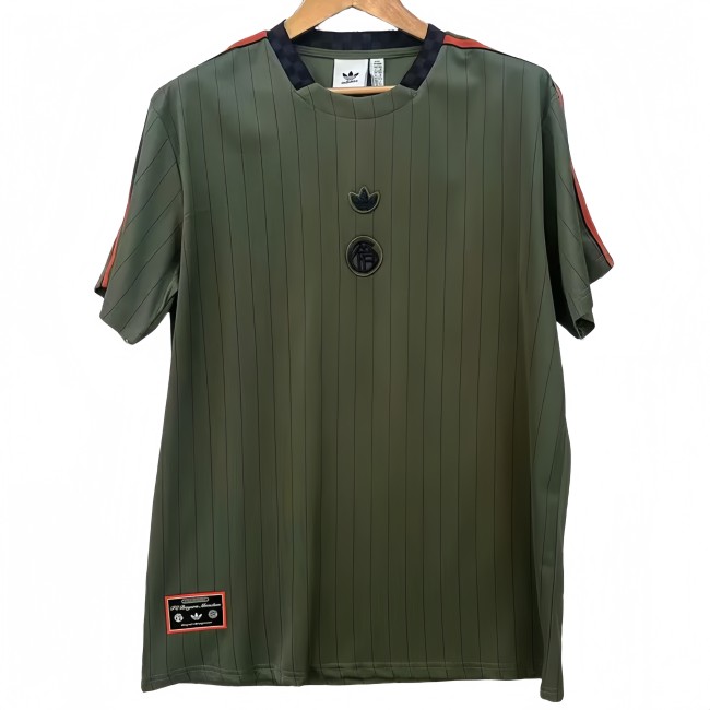 2025-26 Mens Bayern Munich Green Grey Casual Edition  Soccer Jersey