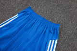 2025-26 Mens Real Madrid blue vest Training Short Suit