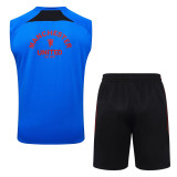 2025-26 Mens Manchester United blue vest Short traning suit