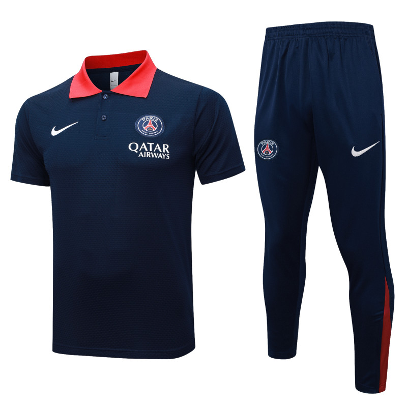 2025/26 Mens PSG polo blue short training suit