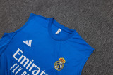 2025-26 Mens Real Madrid blue vest Training Short Suit