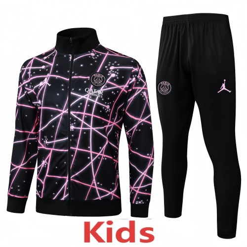 2025-26 Kids PSG Black Starry Sky Inkjet Jacket Tracksuit suit