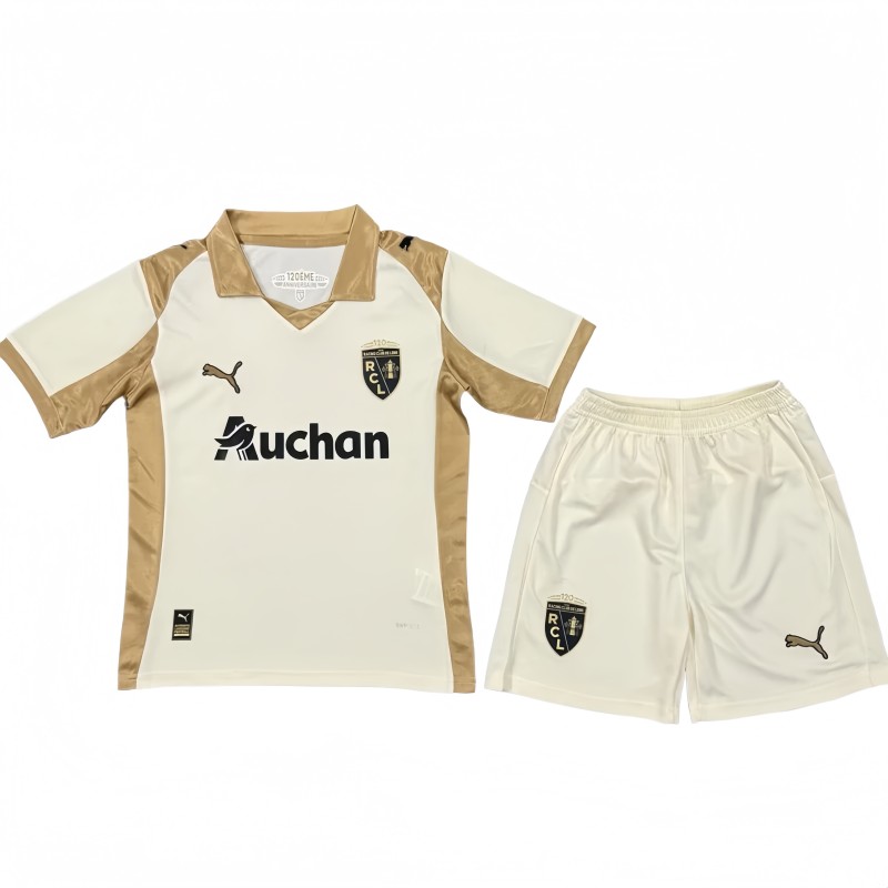 2025-26 Kids  RC Lens Third away soccer Jersey