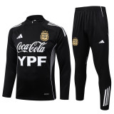 2025-26 Mens Argentina Black Jacket Tracksuit