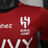 2025-26 Mens Al-Hilal red Player version soccer jersey