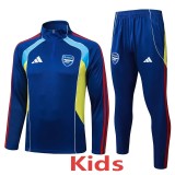2025-26 Kids Arsenal Royal blue Half Pull Tracksuit