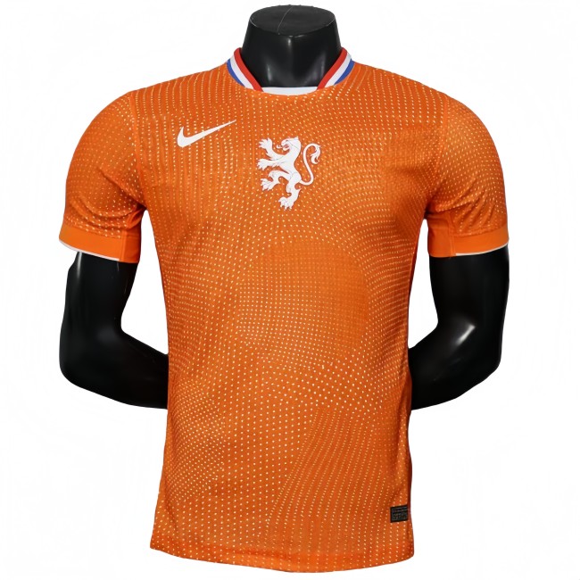 2025-26  Mens Netherlands Player  home orange soccer jersey