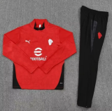 2025-26 Mens AC Milan red half-pull Training suit