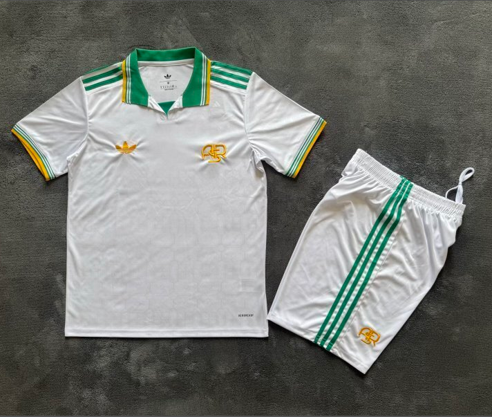 2025-26 Kids Roma Third away white soccer Jersey