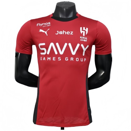 2025-26 Mens Al-Hilal red Player version soccer jersey