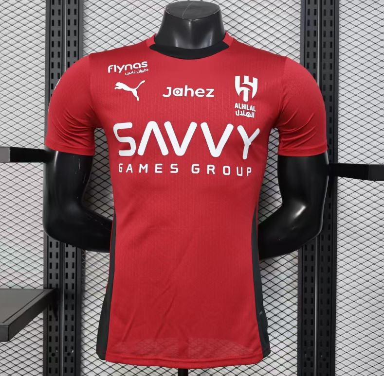 2025-26 Mens Al-Hilal red Player version soccer jersey