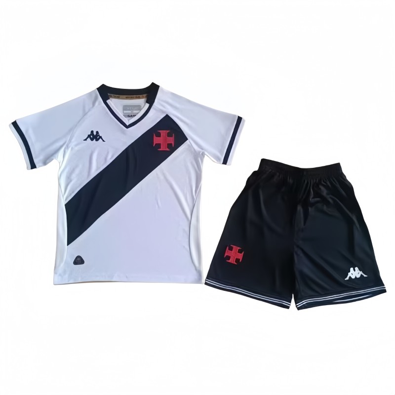 2025-26 Kids Vasco da Gama FC away white soccer  Jersey