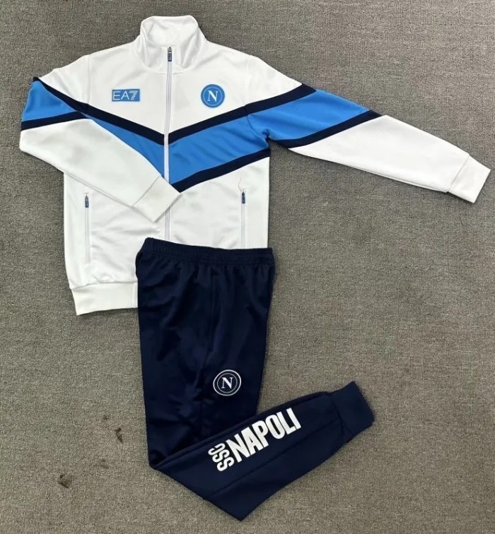 2025-26 Mens Napoli white Jacket Tracksuit