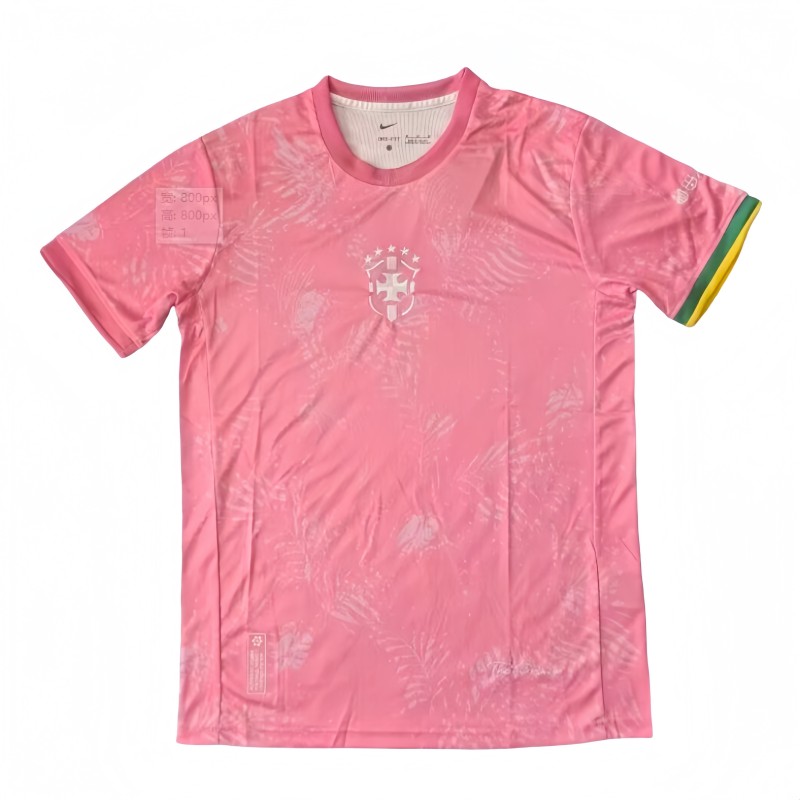 2025-26 Mens Brazil Special Edition  pink soccer jersey